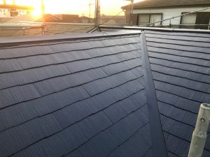 八尾市にて屋根塗装（スレート屋根）
