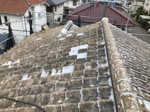 八尾市にて屋根塗装（屋根・破風板）