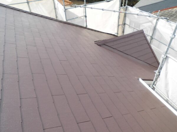 八尾市にて行った外壁塗装・屋根塗装の様子　屋根の完工写真